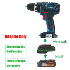 1 Adapter for Ridgid 18V Battery To Power for Bosch 18V Blue Professional Tools