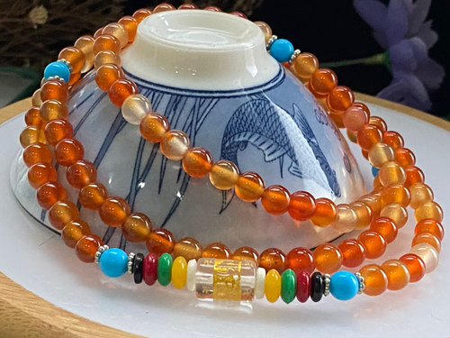 Collana Giada Agata Boutique Yanyuan Naturale Certificata 6mm25 Pollici 2187 - Foto 7 di 7