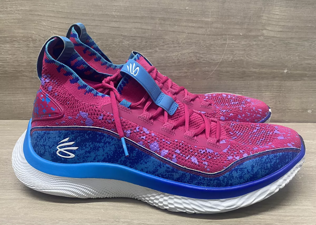 Under Armour Curry 8 Pi Day Men’s Size 16 3024694-603 Pink Blue White Black Rare