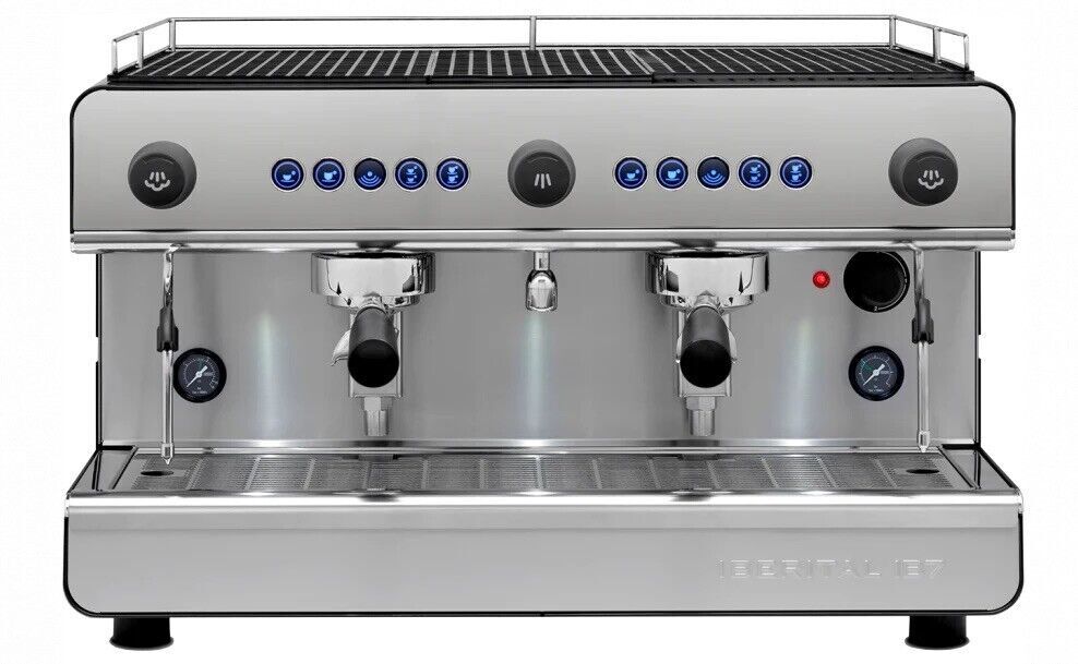 IBERITAL IB7 2 GROUP NEW ESPRESSO COFFEE MACHINE COMMERCIAL CAFE