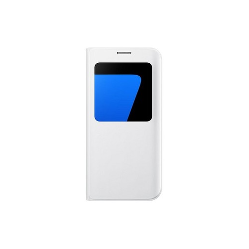 Samsung Custodia Originale GALAXY S7 EDGE S View Flip Cover Finestra a libro wht - Foto 4 di 4