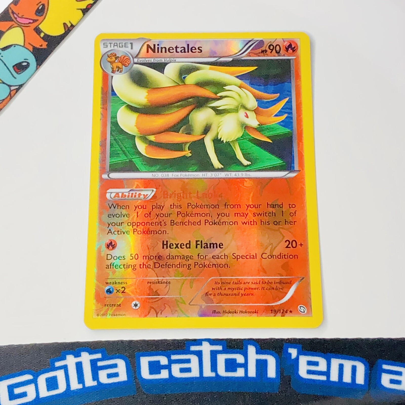 Pokémon Black & White 2012 NINETALES Dragons Exalted 19/124 REVERSE HOLO LP