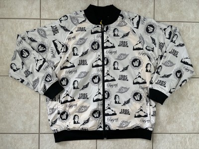 Air Jordan 1 Retro Jacket Men XL REVERSIBLE Black Yellow New Love 
