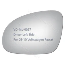 Mirror Glass+Adhesive for 2005-2010 VW Volkswagen Passat Driver Left Side 4104