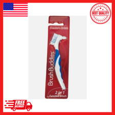 Denture Toothbrush False Teeth Cleaning Brush Ergonomic Handle Bristles NEW 