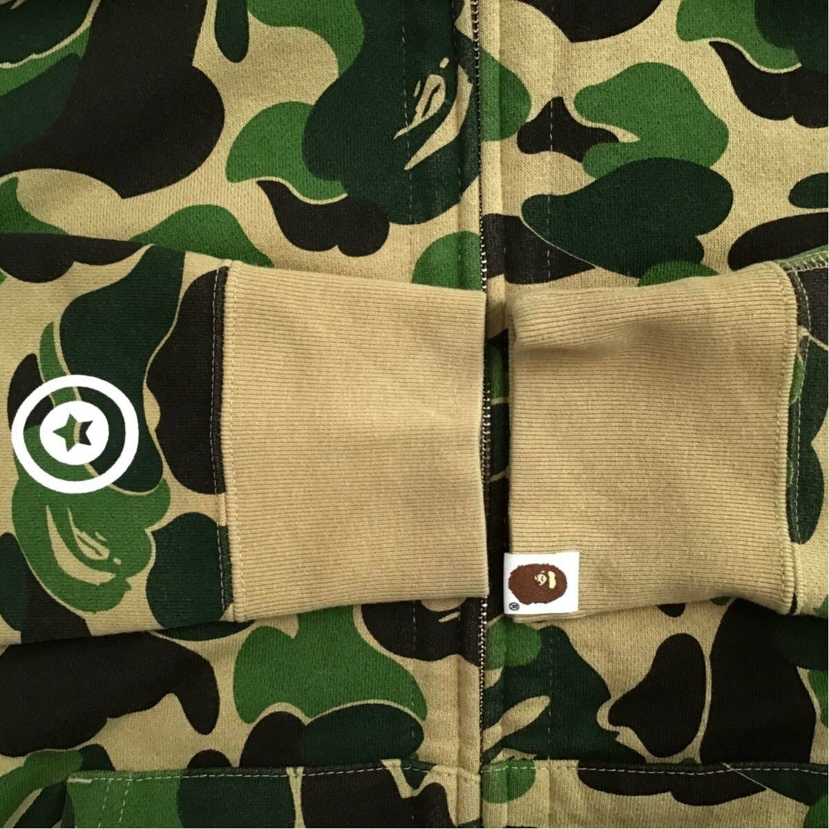 BAPE Double shark full zip hoodie ABC camo green A Bathing Ape
