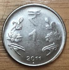2011 One Rupee Coin India **Weak Strike** YFP2/27