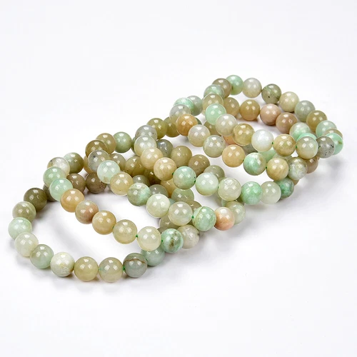Natural Rare Garnierite Green Moonstone 8MM 10MM 7.5 inch Round Bracelet(S20) - Picture 3 of 3