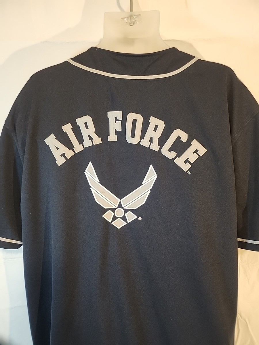 Rapid Dominance　AIR FORCE ベースボールジャージ　XL Rapid Dominance Men's Air Force Embroidered Navy Blue