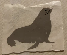 Vintage 1988 Mrs. Grossmans grey Seal sticker