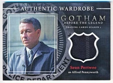Cryptozoic Gotham Season 1 Sean Pertwee Wardrobe Relic #M18 - QTY AVAIL