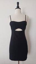 New Dress Size Small Black Bodycon Cut Out Zip Date Classy