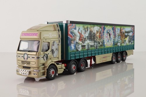 Corgi Modern Truck CC12104 RENAULT PREMIUM CURTAINSIDE STRONGSERVE LTD QUEENS 50 - Picture 3 of 3