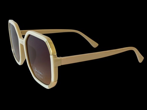 Sean John Cream White Vintage Retro Style Sunglasses w/ Gradient UV Lenses - NWT - Picture 7 of 12