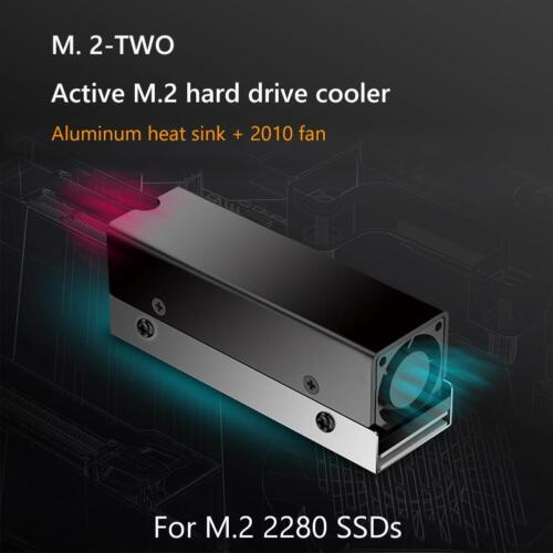 M.2 SSD Cooling Radiator with Fan Aluminum Hard Disk Cooler for PC Accessories - Picture 1 of 6