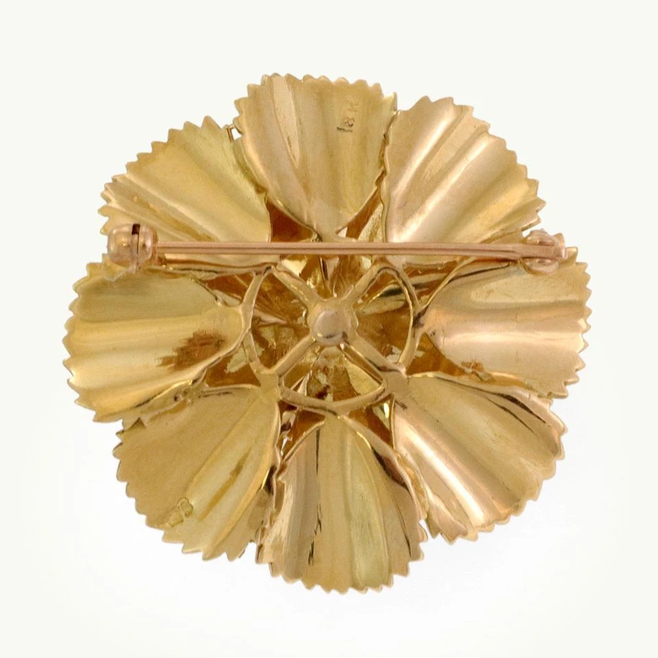 Broche Tiffany & Co. Flor Perla Oro Amarillo 18k Foto 4 de 4