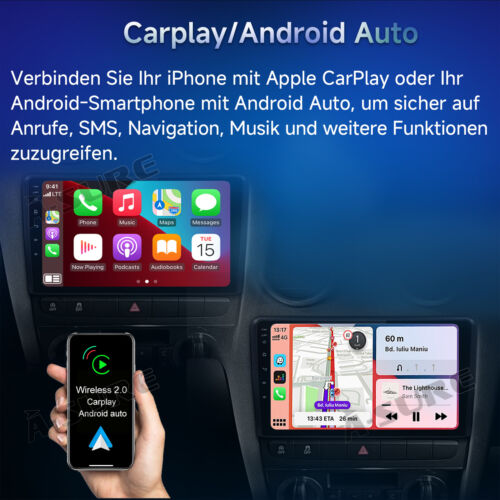 DAB+ Android 14 Autoradio CarPlay GPS Navi für VW Golf 5 6 Touran Caddy Polo EOS - Bild 7 von 15
