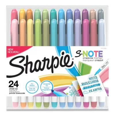 Sharpie Creative Markers 24 Assorted Color Versatile S Note 2 In 1 Tip New In PK
