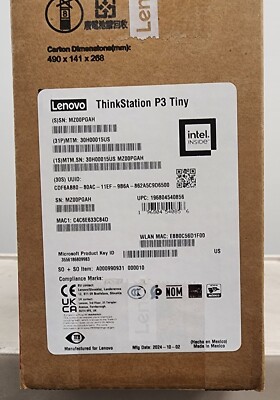 Lenovo Thinkstation P3 Tiny Desktop i5-13500 512GB SSD 16GB Wifi W11P BRAND NEW