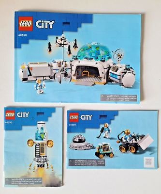 LEGO 60350 City Lunar Research Base with Box, Minifigures and