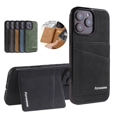 Hülle mit Kartenfach für iPhone 17 16 Pro Max 16E 15 14 13 Leder Wallet Cover