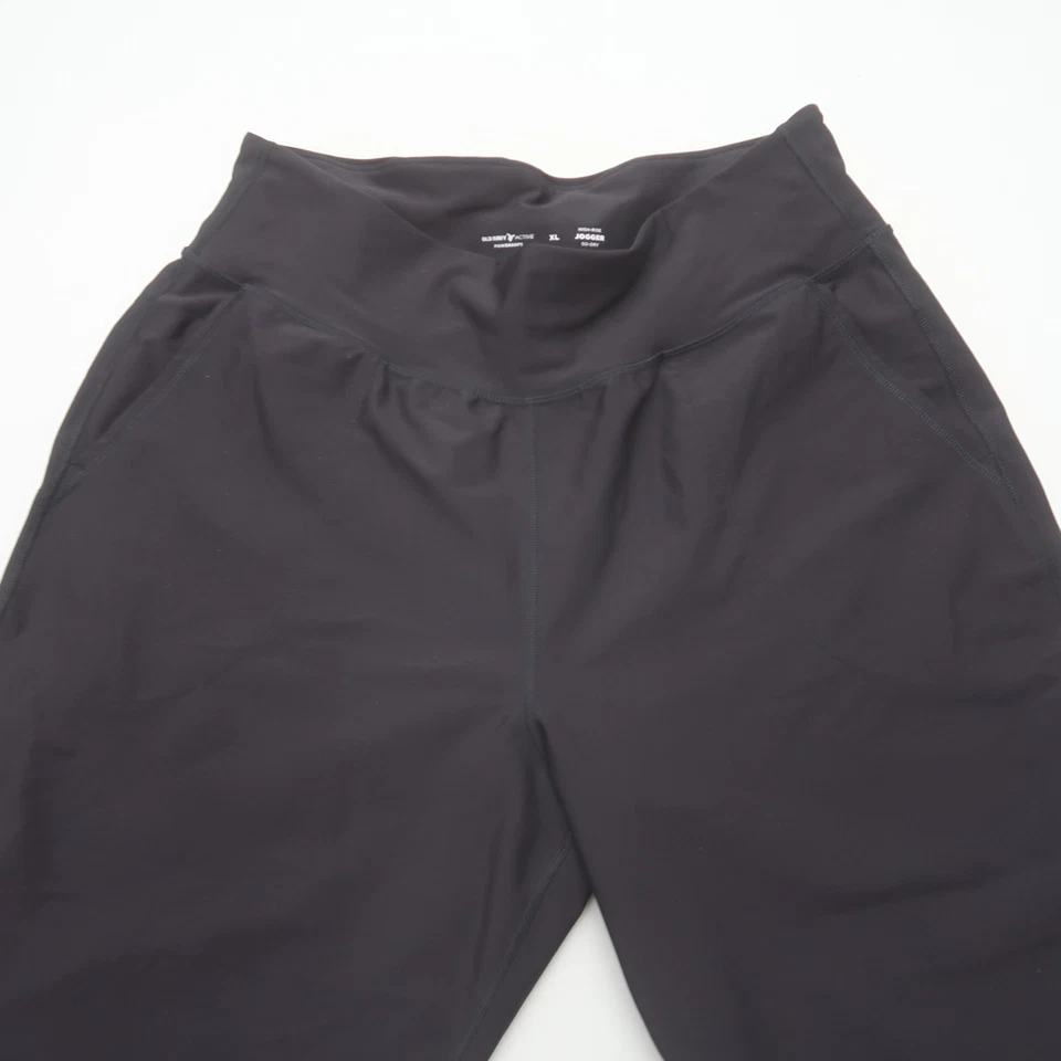Old Navy Womens Powersoft High Rise Jogger Pants XL Black Athletic Stretch - Imagem 3 de 4