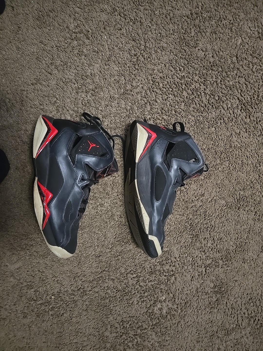 Size 12 - Jordan True Flight Black Red Grey