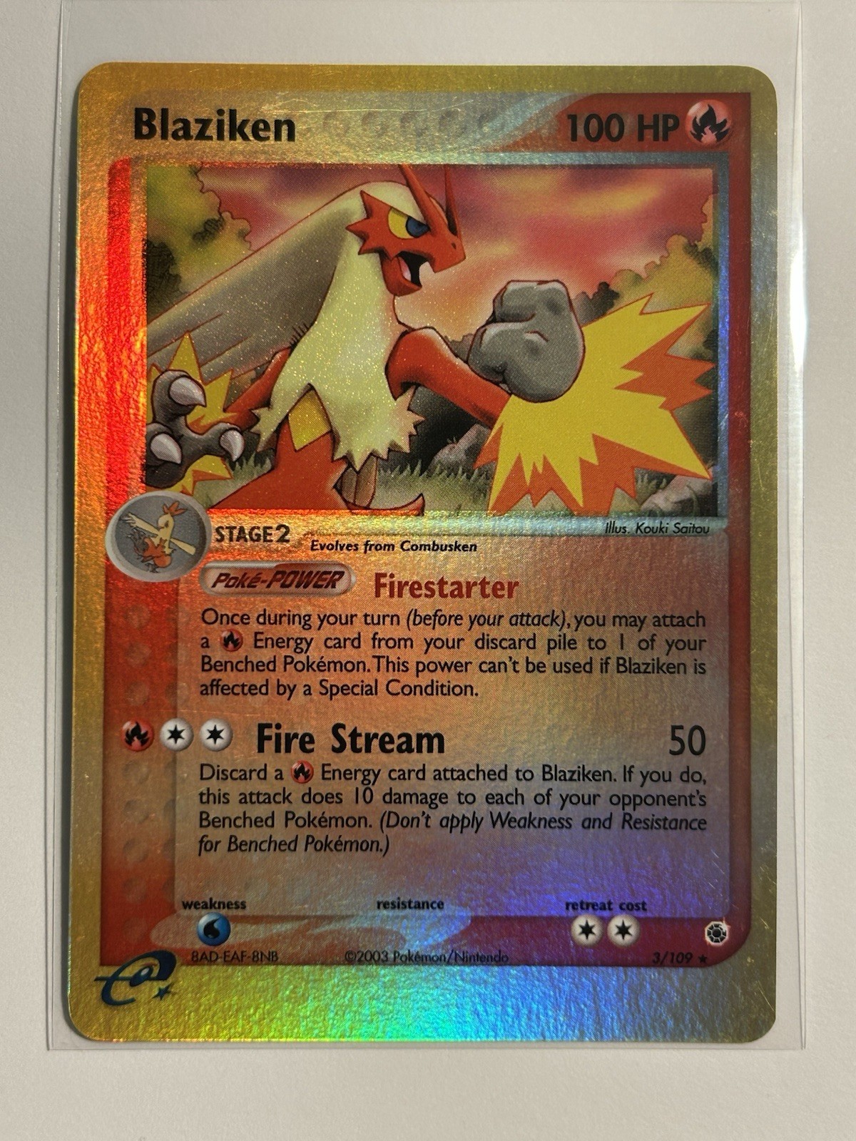Blaziken Ex Ruby Sapphire Reverse Holo 3/109 Near Mint
