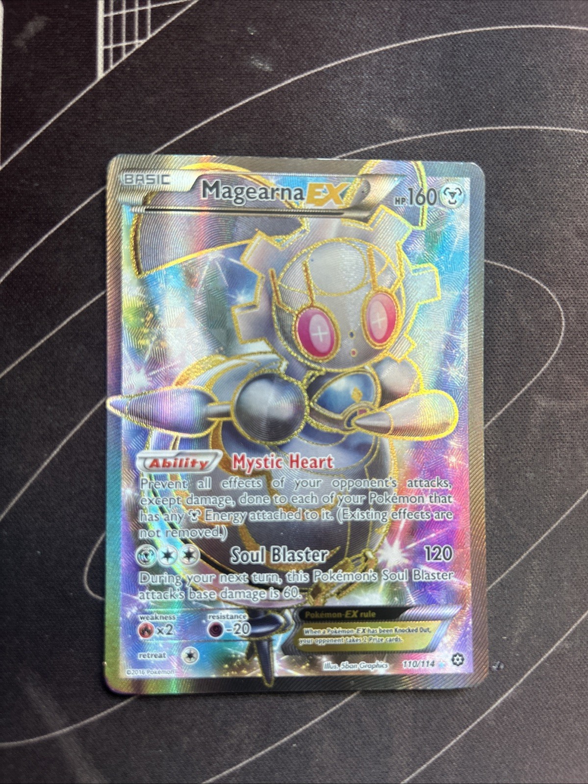 Pokémon TCG Magearna EX 110/114 XY Steam Siege Full Art Ultra Rare Holo 2016