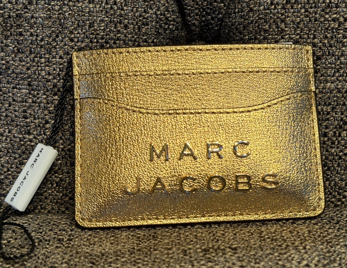 Marc Jacobs Trademarc Card Case Gold NWT | eBay