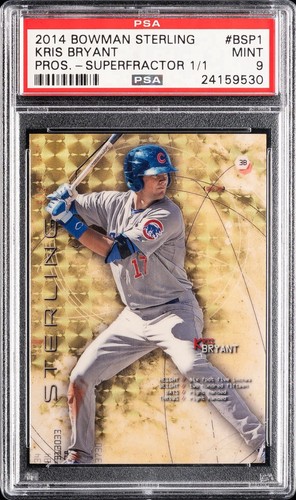 2014 Bowman Sterling Kris Bryant Prospects SuperFractor 1/1 Cubs PSA 9