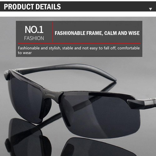 Gafas de sol polarizadas fotocromáticas para hombre Gafas de conducción Gafas de sol al aire libre - Imagen 8 de 12