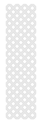Veranda Garden Vinyl Lattice 2 ft x 8 ft White Resists Discoloration Scratches