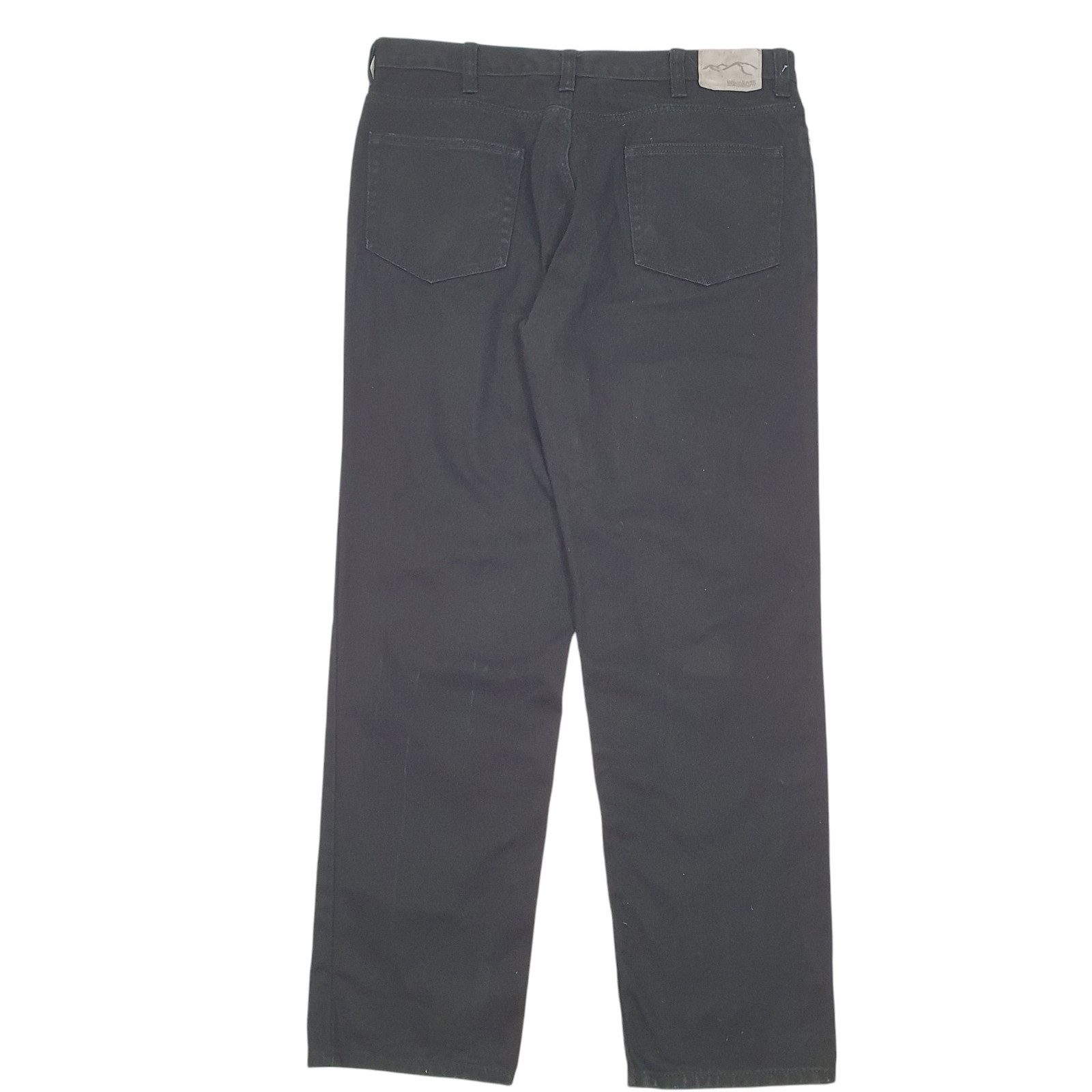 WINDRIVER OUTFITTING CO Casual Jeans Regular Fit Black Denim Trousers W40 L32 image 3
