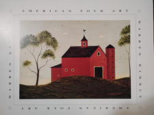 Warren Kimble Red Barn folk art print 8 x 10