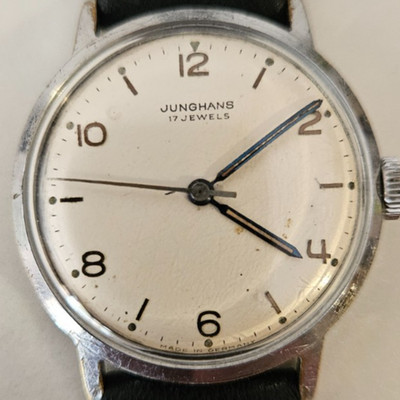 Antique JUNGHANS Mechanical Manual ''J93S1'' Rare 17J Vintage German Men's Watch