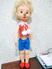 Vintage Soviet Buratino Pinocchio Doll 55cm Large USSR Big Wooden Boy Toy Rare