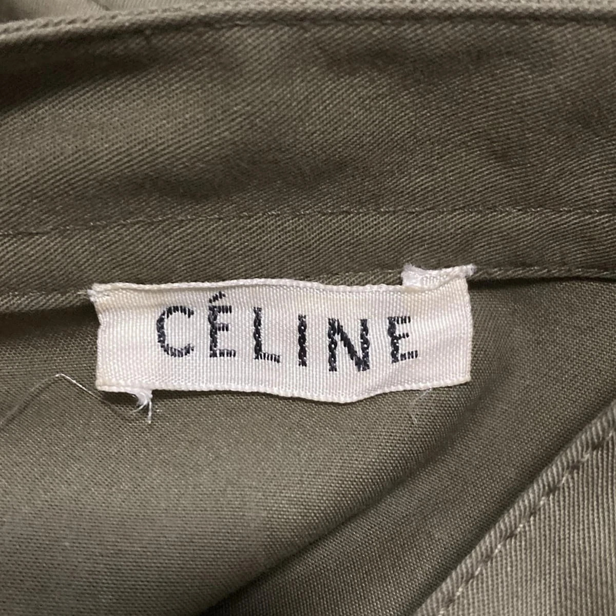 Autentico CELINE Vestito donna kaki