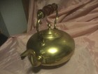 VTG Brass Teapot Amber Glass Handle KettleJCB Best Hammered Birmingham,England — photo 5