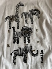 Animals Art 2001 Graphic T Shirt Men's Sz XXL White Made In USA Short Sleeve VTG