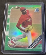 2019 Bowman Chrome Prospects Genesis Cabrera Green Refractor #41/99 Pirates SP