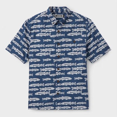 BEST SELLER Duluth Trading Men's BBQ Relaxed Fit Short Sleeve Shirt Dark Cobalt