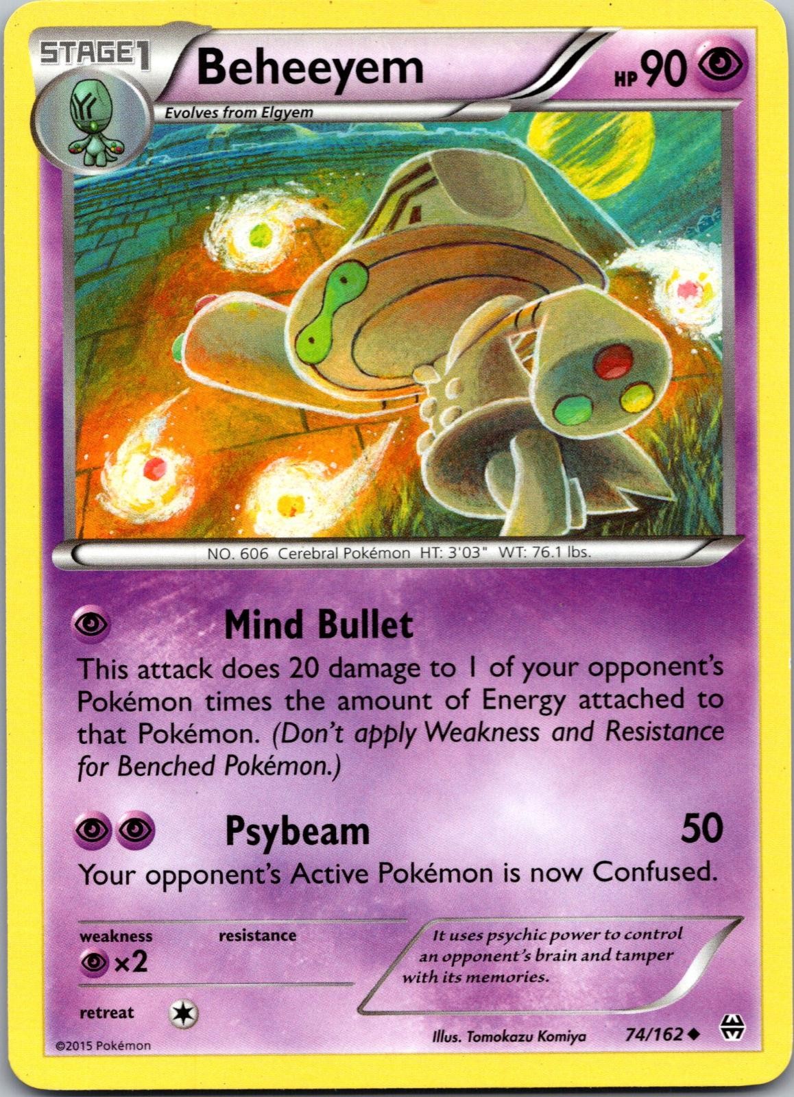 Beheeyem 74/162 Uncommon BREAKthrough Pokemon Near Mint
