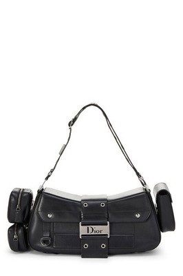Black Leather Street Chic Columbus Shoulder Bag