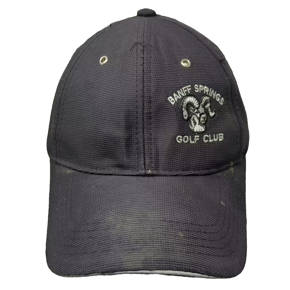 Black Golf Hat Banff Springs Golf Club Embroidered Strapback