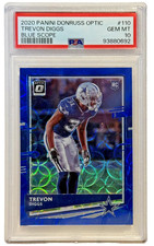 2020 Panini Donruss Optic 110 Trevon Diggs Blue Scope PSA Gem Mint 10 Dallas RC