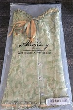 Light Green Corset Top with ties in back to adjust Size L