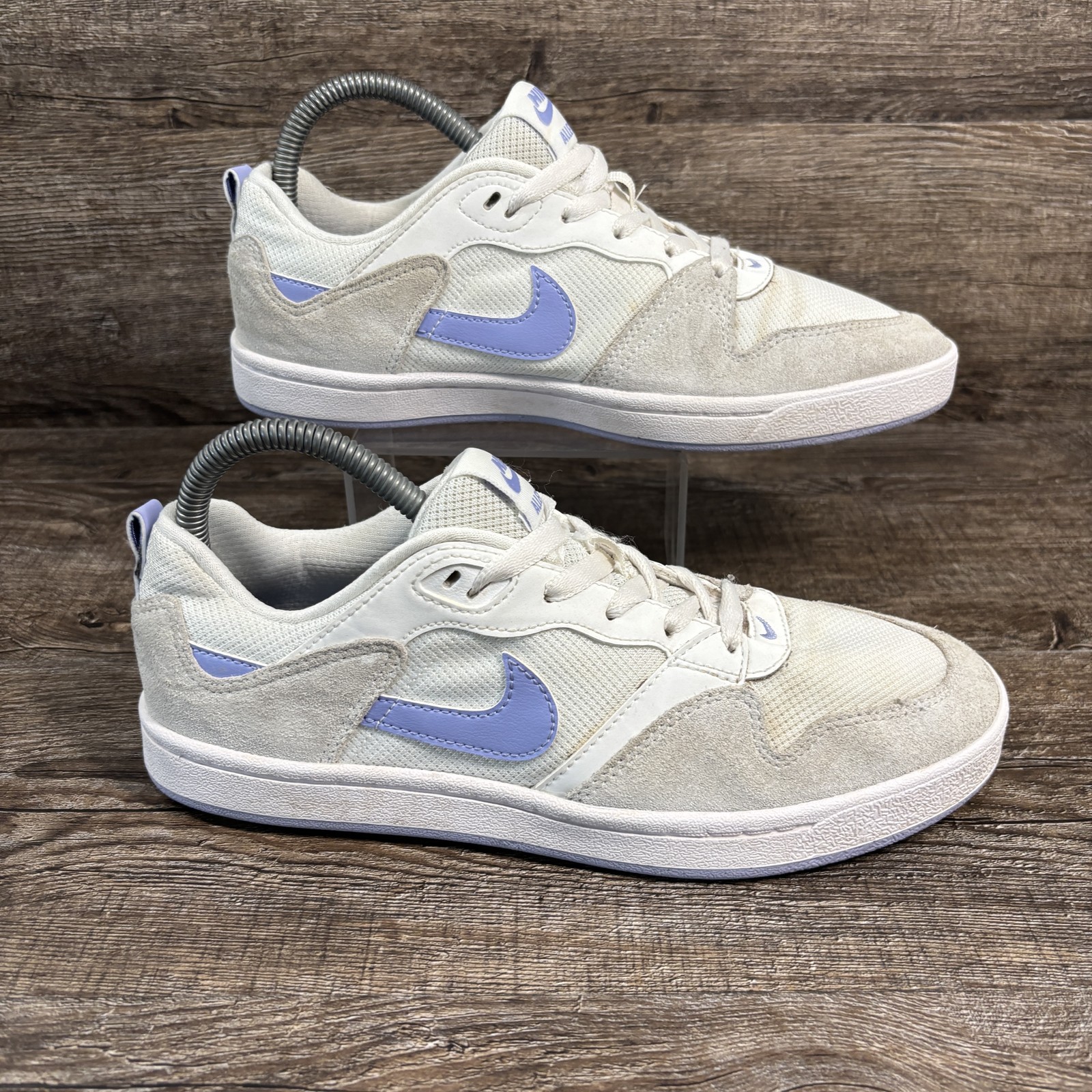 Nike SB Alleyoop Shoes Women's 8.5 White Purple Low Skateboa