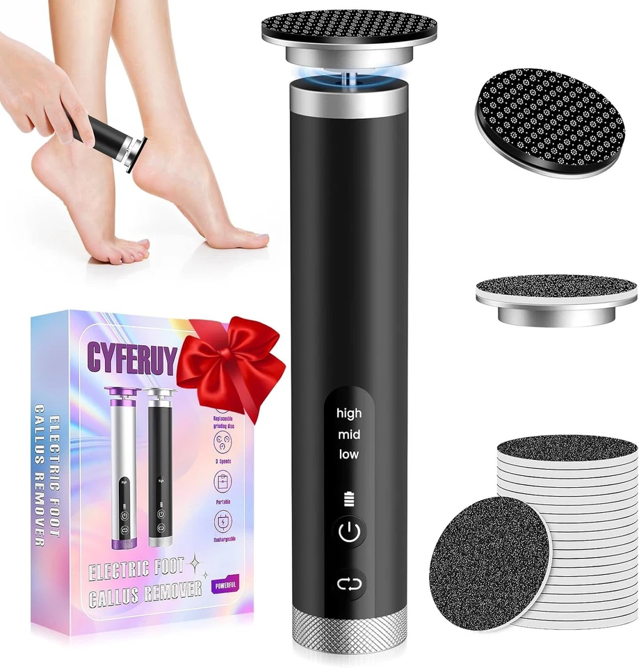 2PCS Electric Foot Callus Remover with Nano-Glass Head(Purple)+(Black) - Image 3 of 4