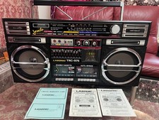 LASONIC TRC-975 Vintage Large Double Radio Cassette Player Used Working